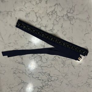 Talbots Navy Blue Sequin Detailed‎ Wrap Belt Size Small/Medium